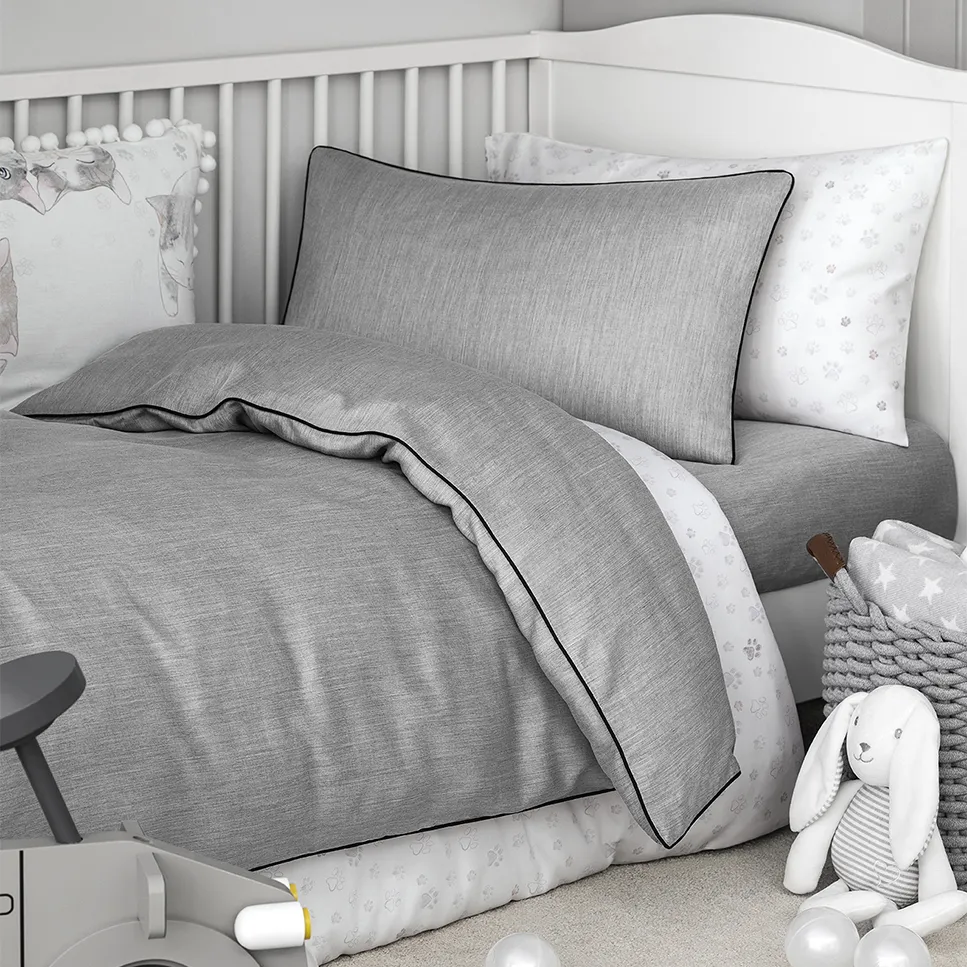 Комплект постельного белья для малышей Антрацит