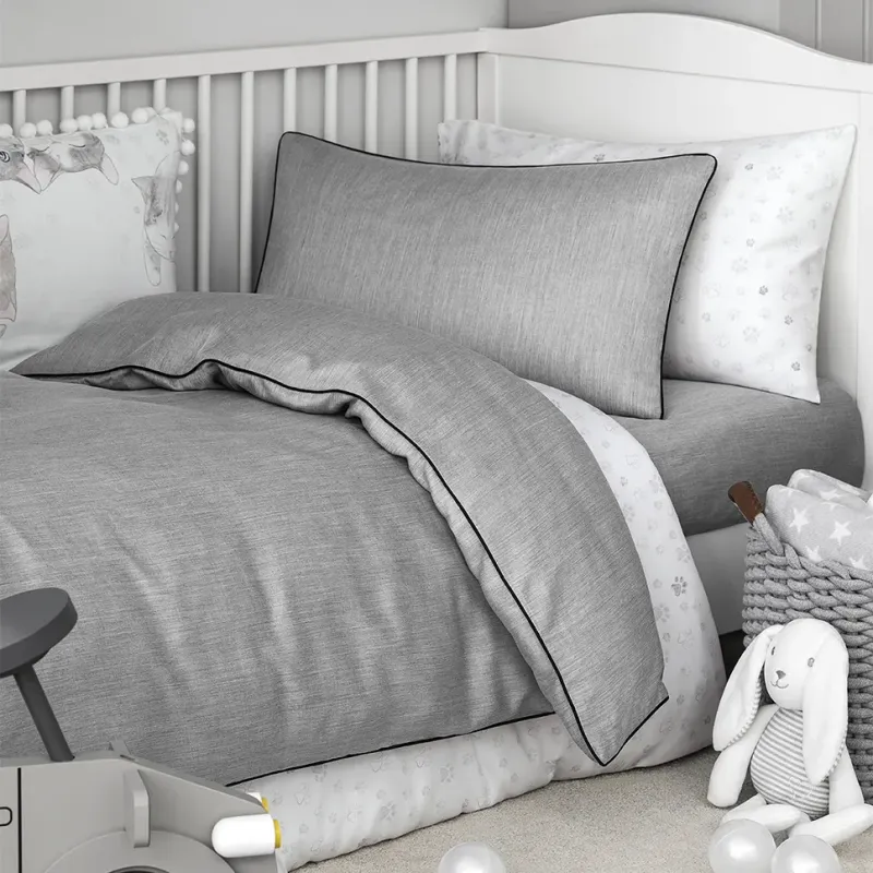 Комплект постельного белья для малышей Антрацит