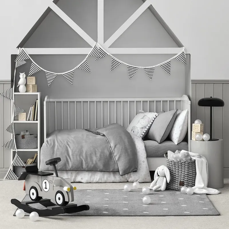 Комплект постельного белья для малышей Антрацит