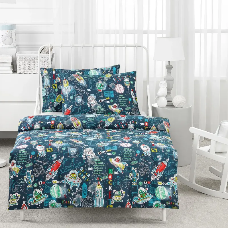 Комплект постельного белья для малышей Космик